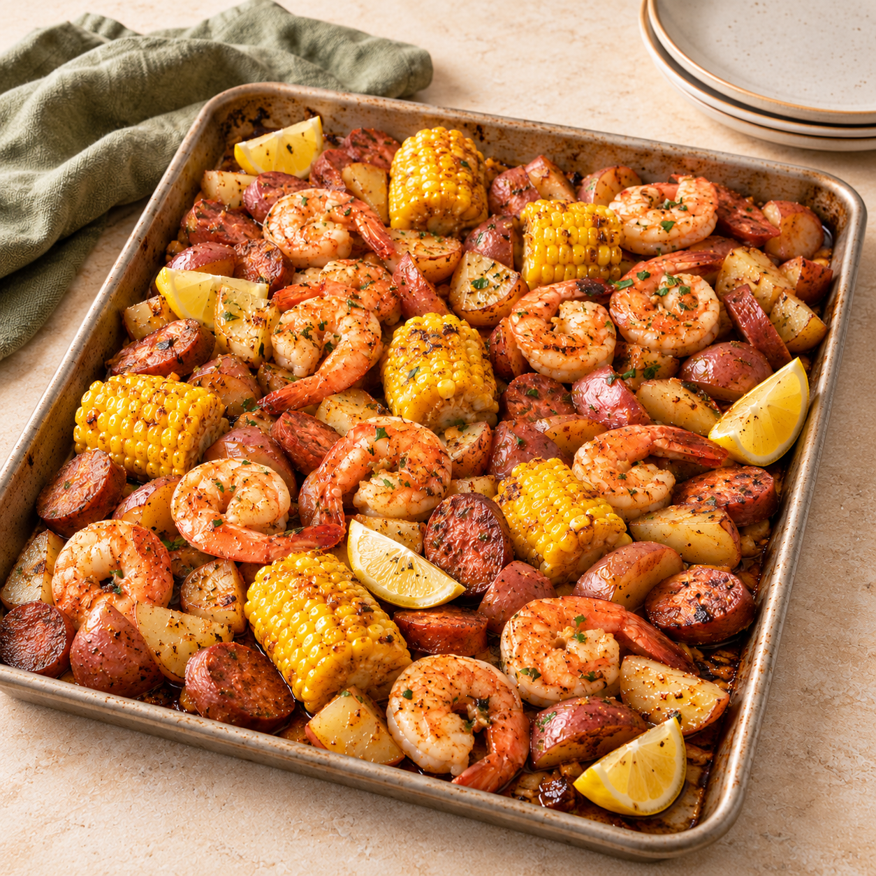 Sheet-Pan Shrimp Boil