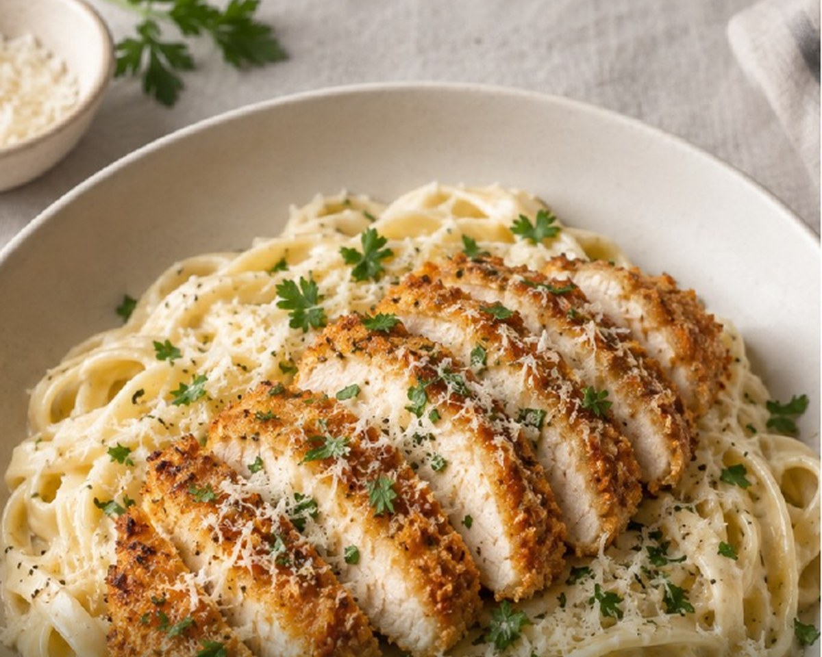 Creamy Garlic Fettuccine