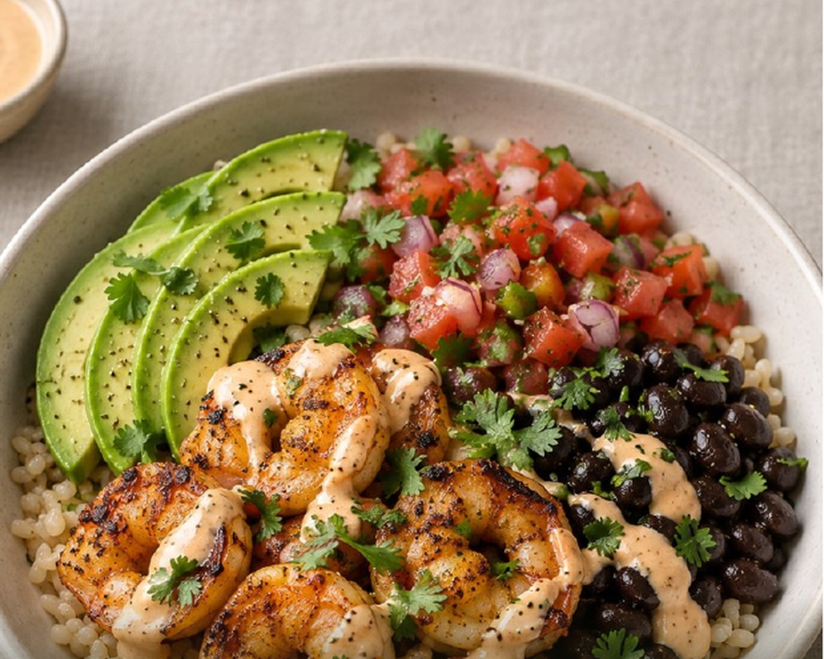 Spicy Shrimp Rice Bowls